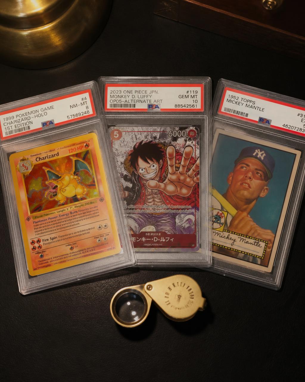PSA-graded Pokemon, One Piece and vintage baseball cards
